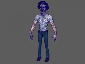 desenho animado homem 01 Modelo 3D