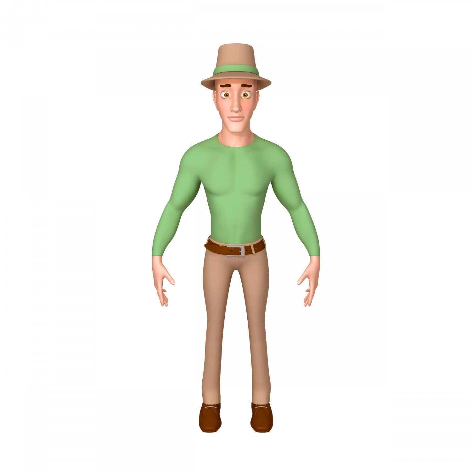 man cartoon 02 3D Model .c4d .max .obj .3ds .fbx .stl .blend 