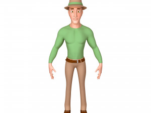 man cartoon 02 3D Model