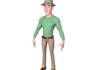 man cartoon 02 Model 3D