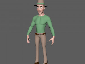 man cartoon 02 Model 3D