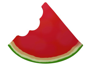 watermelon slice cartoon 02 3D-Modell