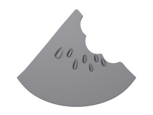 watermelon slice cartoon 02 3D-Modell