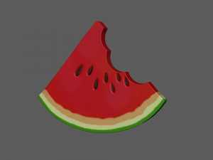 watermelon slice cartoon 02 3D-Modell