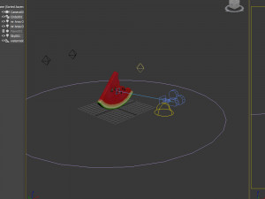 watermelon slice cartoon 02 3D-Modell
