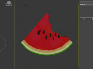 watermelon slice cartoon 02 3D-Modell