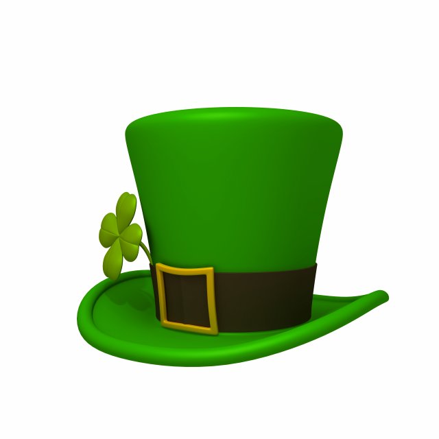 st patricks day leprechaun hat Modelo 3D .c4d .max .obj .3ds .fbx .stl .blend 