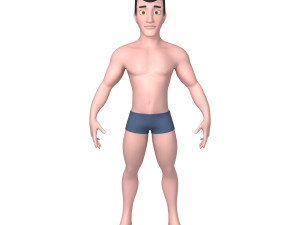 male base mesh cartoon Modelo 3D