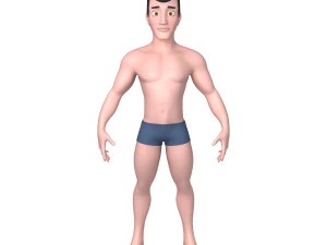male base mesh cartoon 3D Model