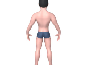 male base mesh cartoon Modelo 3D