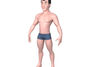 male base mesh cartoon Modelo 3D