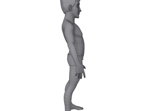 male base mesh cartoon Modelo 3D