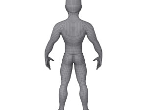 male base mesh cartoon Modelo 3D