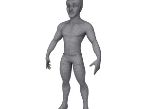 male base mesh cartoon Modelo 3D