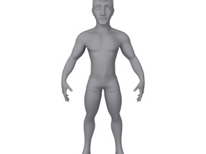 male base mesh cartoon Modelo 3D