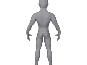 male base mesh cartoon Modelo 3D