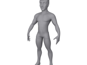 male base mesh cartoon Modelo 3D