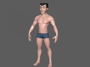 male base mesh cartoon Modelo 3D