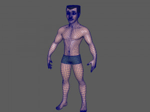 male base mesh cartoon Modelo 3D