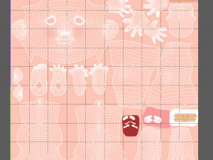 male base mesh cartoon Modelo 3D