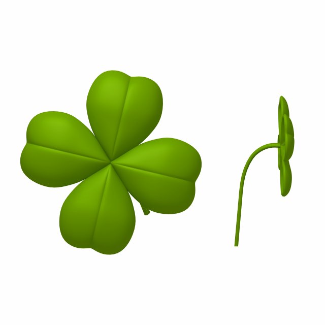 clover cartoon 3D Model .c4d .max .obj .3ds .fbx .stl .blend 