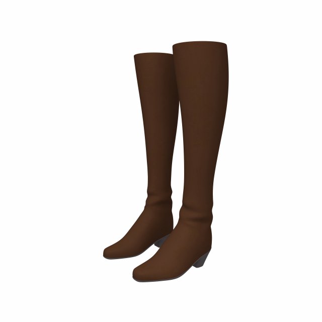 boots woman cartoon 3D-Modell .c4d .max .obj .3ds .fbx .stl .blend 