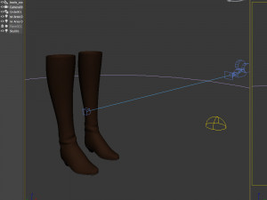 boots woman cartoon 3D-Modell