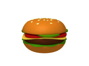 Kresk&oacute;wka burgera Model 3D