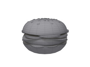 burger cartoon 3D Model
