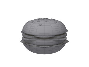 burger cartoon 3D Model