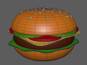 Kresk&oacute;wka burgera Model 3D