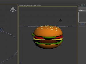 burger cartoon 3D Model