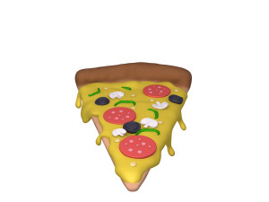 pizza slice cartoon 3D मॉडल