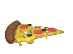 pizza slice cartoon 3D मॉडल