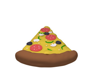 pizza slice cartoon 3D मॉडल