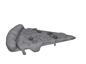 Pizza slice cartoon 3D Model