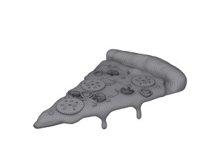 pizza slice cartoon 3D मॉडल