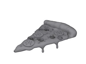 Pizza slice cartoon 3D Model