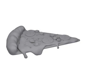 Pizza slice cartoon 3D Model