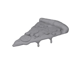 Pizza slice cartoon 3D Model
