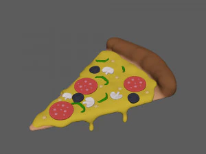 Pizza slice cartoon 3D Model