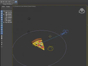 Pizza slice cartoon 3D Model