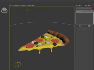 Pizza slice cartoon 3D Model