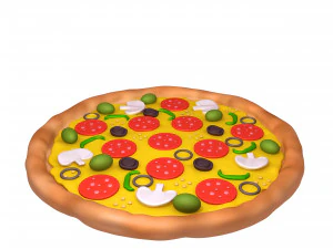 Cartone animato di pizza Modello 3D