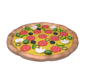 pizza cartoon 3D-Modell