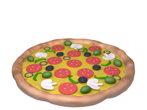 pizza cartoon 3D-Modell