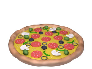 Pizza cartoon 3D Model