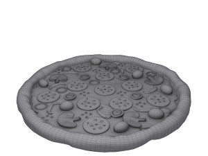 pizza cartoon 3D-Modell