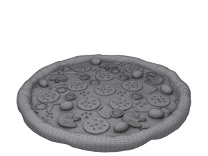 Pizza cartoon 3D Model