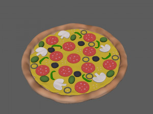 pizza cartoon 3D-Modell